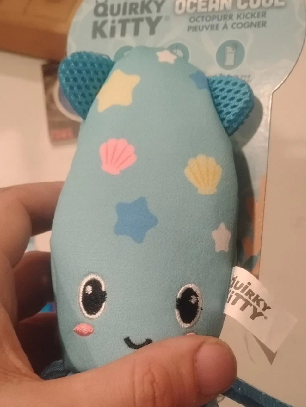 Ocean Cool Blue Plush Squid Cat Toy